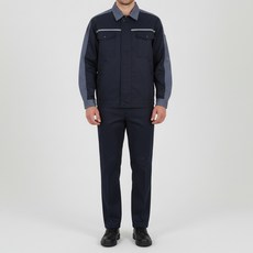 지스터프 춘추 배색 남성 작업복 근무복 상하의 세트