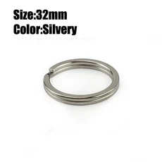 다채로운 티타늄 합금 열쇠 고리 EDC 야외 작은 도구 초경량 티타늄 열쇠 고리 액세서리 녹 없음, [09] 32mm silvery