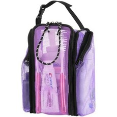 106003 Cosmos 메시 샤워 캐디 세면도구 정리함 걸이식 토트백 빠른 건조 휴대용 목욕 가방 내구성 있는 지퍼 및 측면 포켓 포함 여행 체육관 수영 해변 캠핑, 퍼플