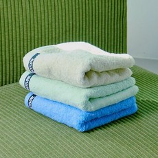 택플로우 타월 솔리드 3P세트 (3 colors), 스프링민트