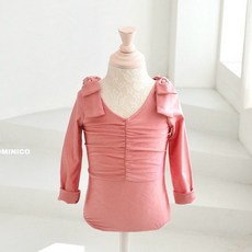 (긴팔) 루나 리본 레오타드 (2color/S-L) 아기 유아 키즈 여아 발레복 발레슈트 스냅단추