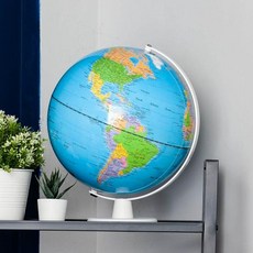 【SkyGlobe】12吋行政圖木頭底座地球儀-LED 台灣製