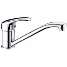 蝴蝶衛浴 單孔檯面龍頭 40芯冷熱混合 全銅製CNC加工 冷熱水龍頭, 1個, 主體+60公分軟管