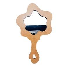 중학미술 아크릴색칠용 손거울 만들기 우드판세트/ 초등수업 방문수업 장식놀이, 3개, 원형