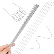 50개 40cm 스테인리스 스프링 라인 DIY 비즈줄 목걸이 팔찌만들기 와이어 0.8mm, 스테인리스 스틸 색상