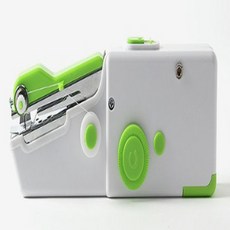 웨일베리나 셀프수선 미니자동재봉기 (화이트 그린) (액세서리 7종) 입문용 자동미싱기 재봉틀 밑단수선 취미생활 식탁보