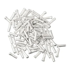 자전거 사이클링 드레일러 알루미늄 브레이크 케이블 엔드 캡 실용적인 팁 내부 시프트 와이어 1.1cm x 0.3cm 100 개 신제품