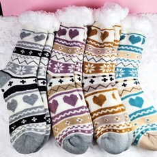 패션잡화 양털 보온 겨울 양말 랜덤색상 1P, 없음