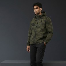 남성 여성 3WAY 지퍼 포인트 카모 밀리터리 패턴 후드 집업 자켓 바람막이 지퍼 밀리터리 후디 점퍼 dew+00822pb