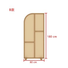 原木藤編屏風隔斷：現代簡約新中式客廳臥室移動墻玄關屏風, 樟子松80x180CM （棉麻）
