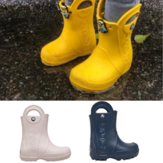 크록스 아이 장화 손잡이 레인부츠