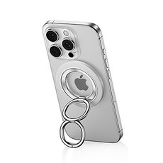 ESR 할로락 듀얼 링 맥세이프 그립 톡 스마트링 핸드폰 고리 거치대 탈부착, 화이트, 1개