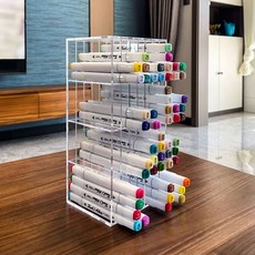 아크릴 문방구 정리 진열대용 평면 삽입 필기구 보관 플랫 슬롯 4칸 24칸, 플랫 슬롯 4칸 48칸