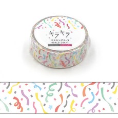 WORLD CRAFT KIRAKIRA系列 燙金和紙膠帶 彩色彩帶 手帳裝飾 DIY素材, 1個