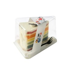 조각 케이크 용기 답례품 포장 포크포함 케이스 롤케익 모서리 포함 대형 삼각형 50개