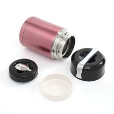 살림앤리빙 쿠킹메이드 보온죽통 로즈레드1L 보온용기 대용량보냉병