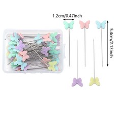 재봉 미싱 50/100Pcs 양재 핀 자수 패치 워크 도구 고정 버튼 바느질 위치 DIY 액세서리, 50Pcs, [00] Light Butterfly