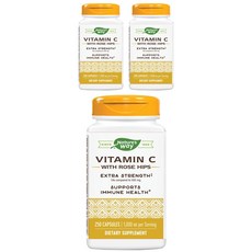 Nature's Way 然萃維 維他命C 1000mg&玫瑰果膠囊, 250顆, 3罐