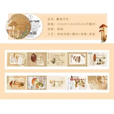 1롤 2.5x200cm 빈티지 금박 스탬프 스타일 테이프 스티커 저널 스크랩북 장식 용품 문학적 데칼, 03 C