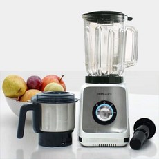 스톰 대용량 21000RPM 초고속 파워 블랜더 (믹싱+분쇄+반죽+다지기+두유&죽) 만능 블랜더 1L/LGB-06, 화이트
