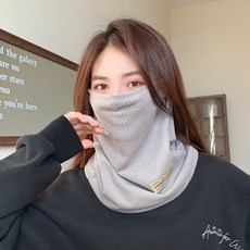 UPF+夏季防曬冰絲掛耳面罩 男女冰涼透氣 戶外騎行防紫外線