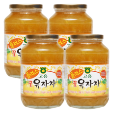 (최신제조) 고흥특산 농협 품질관리 100% 국산 벌꿀 유자차, 2kg, 1개입, 4세트