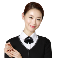 미니 타이 카페 병원 서비스업 유니폼 단정한 넥타이 간편착용 4색상