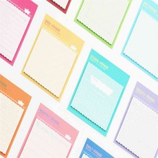 호호마켓 물결 스티키노트 S 세계지도, 그래프