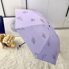 手動三摺疊麥穗印花雨傘 防紫外線
