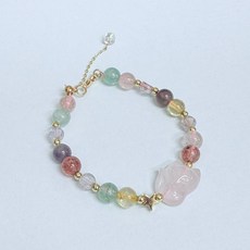 衫時光 粉狐仙多寶珠手鍊 水晶手鍊 手環 時尚配件 兒童飾品 可愛手環