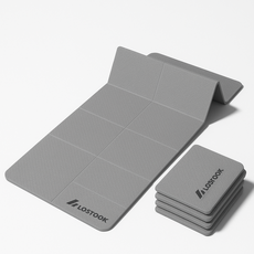 LOSTOOK 요가매트 접이식 홈트, 1개, 그레이