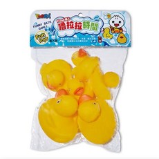 Food超人 嚕拉拉時間 小鴨造型洗澡玩具組 (6入), 黃色, 1個