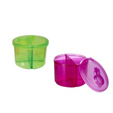 Sassy美國原裝進口食物分隔罐 奶粉罐 嬰兒零食分裝盒 幼兒外出便攜奶粉盒 台灣現貨, 1個, 粉 綠 藍