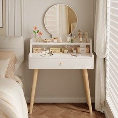 Zephonic 화장대 소형 화장대 다용도 화장대 거울 화장대, 흰색