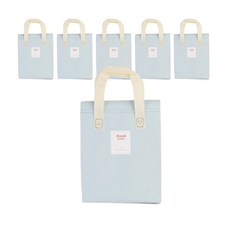 일회용 피크닉 도시락 미니 보냉백 보냉가방 쿨러백 대형 (스티커 포함), 6개, 블루