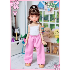 파올라레이나옷 32cm USD옷 26cm 도리스돌옷 30cm ( 핑크핑크 와이드팬츠 ) bjd 구체관절 인형옷 <완제품>, 도리스돌 30cm, 1개