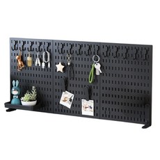 tinduo 다용도 파티션 타공판 테이블 수납 세트 책상 파티션 600x400mm 900x400mm, 블랙 XL