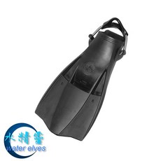 SAEKODIVE 橡膠潛水蛙鞋 (不鏽鋼彈簧鞋帶) - 水精靈 2315-2318, 黑色,XL