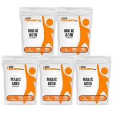 Bulk Supplements 벌크서플먼츠 말릭 아시드 사과산 파우더 100g, 5개