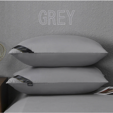 Connect LINK 프리미엄 5성급 호텔 배게, 2개, 그레이