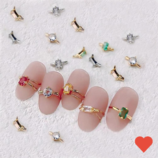 네일아트 링 입 골드 실버 총 10종, 프레임파츠 - 55