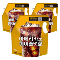 쟈뎅 아메리카노 헤이즐넛향 대용량 파우치 1.5L, 3개