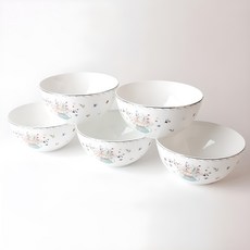 L.loom Fleur 麵碗, 混合顏色, 5個