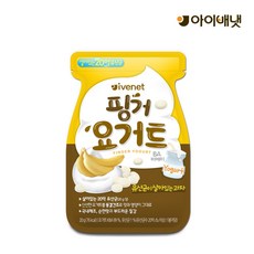 [아이배냇] 베베 핑거요거트 아기과자 5종 4개 행사, Banana(바나나맛), 20g