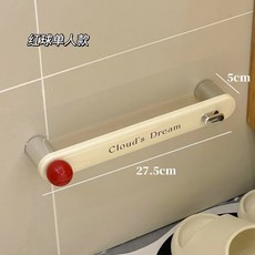撞色浴室拖鞋掛架打孔衛生間廁所家用壁掛式鞋子收納瀝水置物架子, 1個, 多巴胺【單人款+紅色撞球】拖鞋架♢:如图