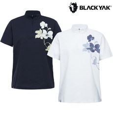 [블랙야크]25년SS 하절기 여성 플라워 그래픽 집업 반팔티 1BYZTMU512