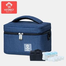 Vironicr 모유 보관용 아이스백 모유팩 수유팩 모유보관 젖병지퍼백 아이모유보관, 1개, 1개입, 데님 2개 아이스3개 pp 우유통보온