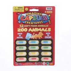 泡水膨脹膠囊，趣味造型遇水膨脹，寶寶洗澡玩具，安全柔軟材質，多款造型可選，增添沐浴樂趣, 1個