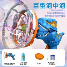 비눗방울 기계 2024 뉴 버블머신 어린이장난감 버블기관총 배터리교체형 대형비눗방울제조기, 버블블루충전식배터리+250ML버블워터, 1개
