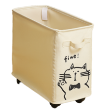 고양이 틈새 이동식 접이식 수납바구니, 화이트, 1개